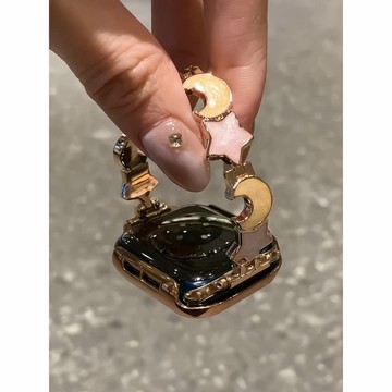 《台灣出貨》適用 APPLE WATCH 星星月亮錶帶 手鏈錶帶 設計款錶帶 S11 S10 45 46mm 女士錶帶