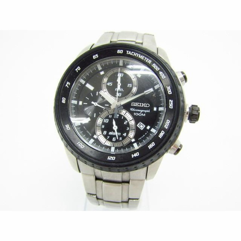 本物の SEIKO セイコー LINE | クォーツ腕時計 クロノグラフ 7T62-0HL0 時計