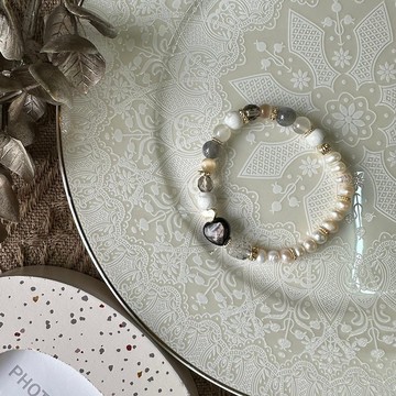 氣質珍珠超七貔貅彈性手鍊