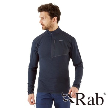 【RAB 英國】Syncrino Light男輕立領長袖上衣『鯨魚灰』QFF-19 戶外 露營 登山 健行 休閒 時尚 禦寒 保暖 長袖 上衣