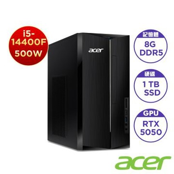 Acer 宏碁 Aspire TC-1785 十四代10核心獨顯桌上型電腦(i5-14400F/8GB/1TB/RTX5050/Win11)
