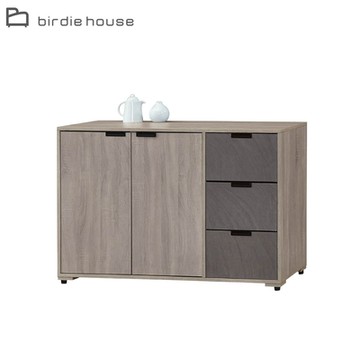 柏蒂家居-洛斯4尺二門三抽收納餐櫃/碗盤櫃/電器櫃/置物矮櫃-120x40x83cm