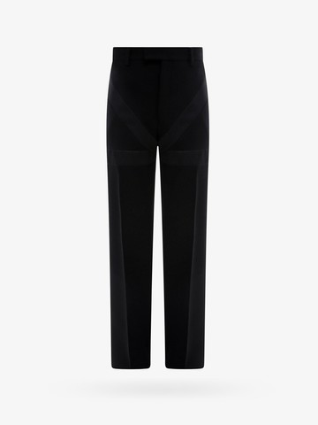 Virgin wool trouser with satin inserts - FERRAGAMO - gender_Man