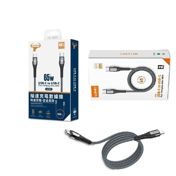 【65W】雙Type C 雙TC PD 快充 1米 2米 鋁合金編織線 充電線 傳輸線 快充線 蘋果線 耐斷線