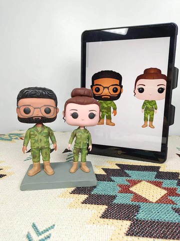 客製化3D人像公仔 訂製手工Funko Pop情侶父母夫妻結婚週年禮物