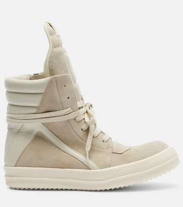 Rick Owens Temple Geobasket suede high-top sneakers