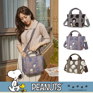 放鬆心情出門去【Kiiwi O!】SNOOPY x Kiiwi O! 聯名款．多隔層厚磅帆布兩用托特包 KATO (共3色可選) 斜背包 托特包 帆布包 出遊購物 輕巧耐裝 可愛療癒 女生禮物