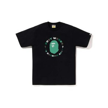 BAPE Colors Busy Works Sta Tee 男版 猿人 字體 短袖 黑色 RAY-111 [台灣現貨]