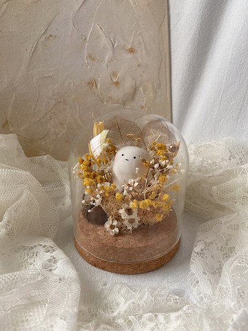 晨曦黃 牙仙子玻璃小花盅