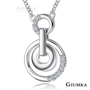 【Giumka】項鍊．女生鎖骨鏈．精鍍正白K．T字扣｜復古女郎．白鋯