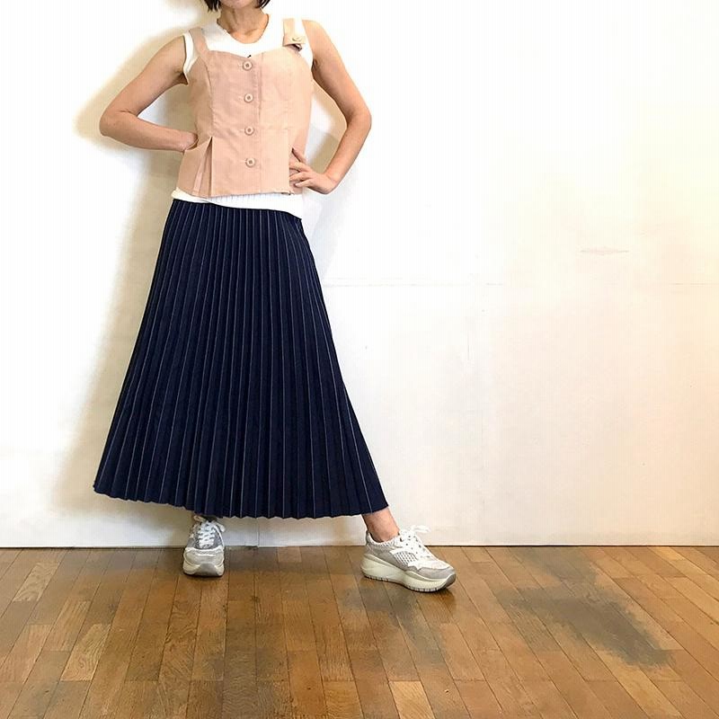 ミーア アステリズム Mia-asterism Vネック ノースリーブ ワイドリブニット amA-Z ミーア アステリズム Mia-asterism Vネック ノースリーブ ワイド