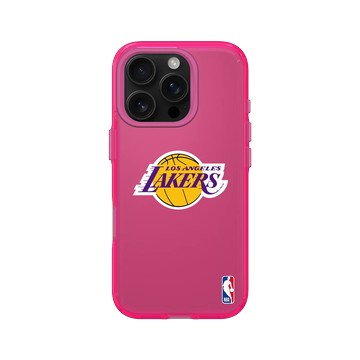 iPhone 16 Pro Clear 粉漾桃 - NBA - Logo-洛杉磯湖人 L.A. Lakers