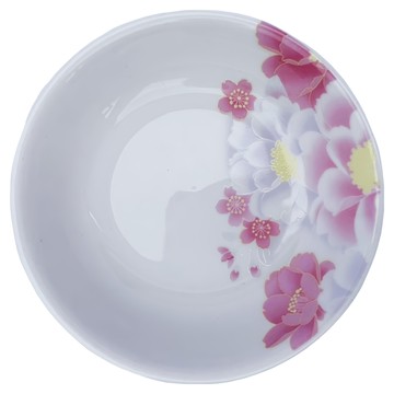 新食器 繽紛花語 4吋醬油碟 10 x 2cm  1個  白色底+粉色花