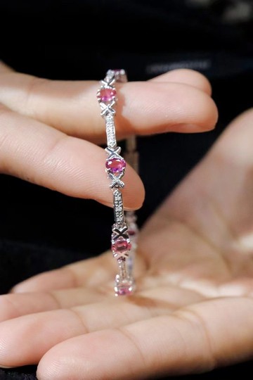 無燒紅寶石手鍊 2.75克拉