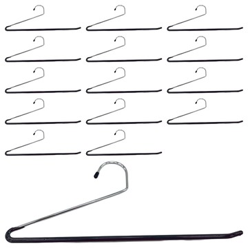 HIKOYA 和彥家 單層防滑褲架 15入組 MIT台灣製 衣物防滑 簡易收納 1組  銀色  黑色