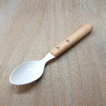 高桑金屬 原木柄琺瑯點心匙