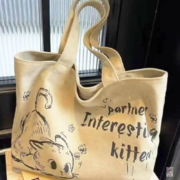 💛限時下殺 💛休閒大容量帆布托特包包女2025新款時尚外出手提購物袋通勤單肩包
