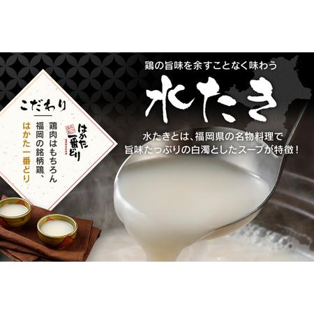 ふるさと納税 はかた一番どり 水炊きセット 彩（いろどり） 2〜3人前 博多 鶏肉 ぶつ切り むね肉 水炊き 鍋セット ギフト 贈り物 福岡県古賀市