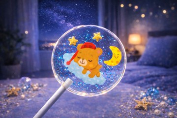 創意棒棒糖－晚安小熊