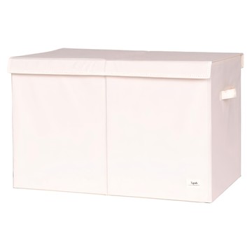 3 Sprouts 友善地球大型有蓋分隔收納箱 米白色  1個