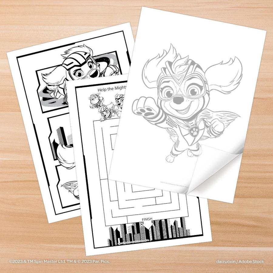 PAW Patrol The Mighty Move 48 Page Color and Trace Coloring Activity Book,