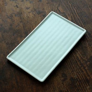 陶瓷茶盤汝窯茶具干泡盤長方形簡約青瓷平板托盤茶奉水果盤辦公室