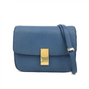 celine藍色山羊皮側背包