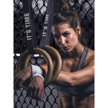 吊環成人兒童體操訓練引體向上室內家用健身運動器材單杠牽引樺木