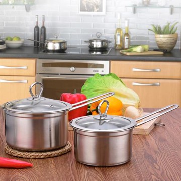 寶寶奶鍋輔食鍋不銹鋼熱奶鍋不粘鍋加厚 煤氣電磁爐通用單柄奶鍋