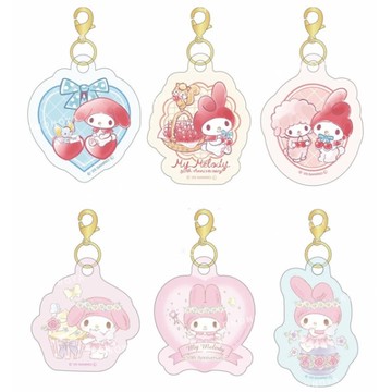 小禮堂 Sanrio 三麗鷗 美樂蒂 50周年系列 壓克力吊飾三入組 (50周年)