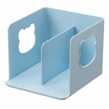 FL生活+ 可愛小熊雙槽兒童書架 A-171 310g 2個  18.5 x 20 x 15.5cm  藍色