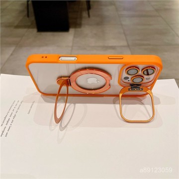 💕臺灣出貨💕iPhone16手機殻蘋果15保護套防摔透明14鏡頭蓋全包隱形支架磁吸13