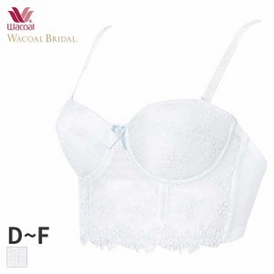 ワコール ブライダル レーシィ ブラジャー 1/2カップ ミドリフ丈(D E Fカップ)BUA410