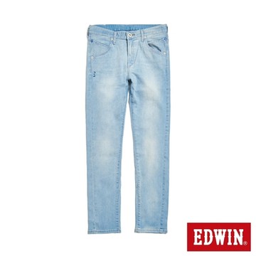 EDWIN 男裝 E- FUNCTION 三片3D窄管牛仔褲-漂淺藍