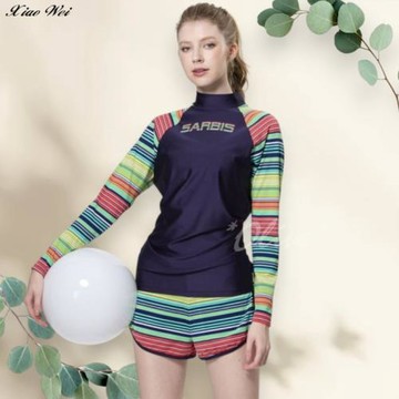【SARBIS 沙兒斯品牌】流行大女二件式長袖泳裝 NO.B9222098(現貨+預購)