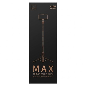 WiWU 鋁合金三腳自拍棒 Max  BT01  黑色  1個