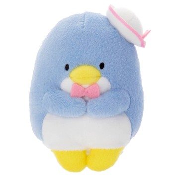 小禮堂 山姆企鵝 絨布沙包玩偶 (坐姿款) 4904790-737480