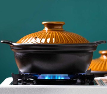 1500ml 陶鍋 煲仔飯鍋 耐熱陶瓷煲 明火砂鍋燉鍋湯煲【聚物優品】