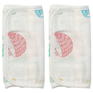 New Star 明日之星 四層紗揹帶磨牙口水巾  15*22cm  繽紛森林小刺蝟 白色  2條