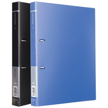 得力Deli PP二孔無耳D型夾/E5383/混色