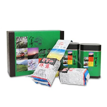 台灣茗茶 阿里山手採珠露高冷茶2入禮盒(附提袋)