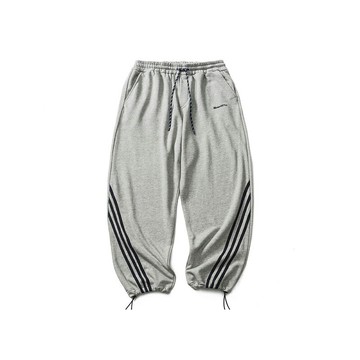 現貨+預購 休閒褲運動長褲運動褲緊身褲束口褲落地褲寬褲-條紋舒適寬鬆男女褲子2色74gl22【獨家進口】【米蘭精品】