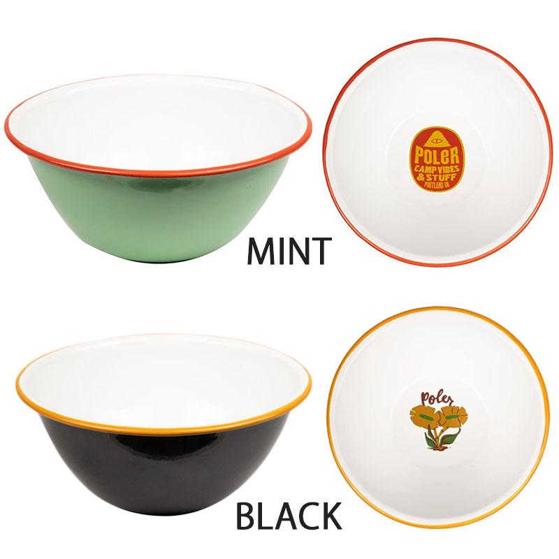 POLeR ポーラー POLER CAMP BOWL 選べるカラー MINT BLACK キャンプ アウトドア 食器 キャンプボウル キッチンウェア ホーロー 琺瑯