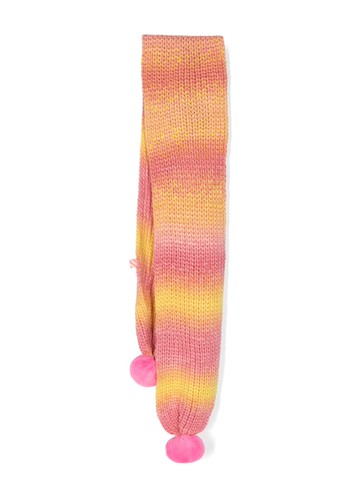 Billieblush - pompom gradient knitted scarf - kids - Acrylic/Polyester - One Size - Pink