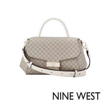 【NINE WEST】MORDEN 幾何造型斜背包/側背包-LOGO紋(128621)