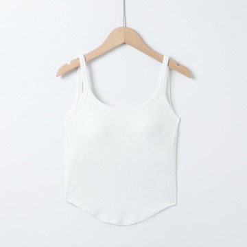 JS - U字型美背BRA TOP/附罩杯上衣-白色