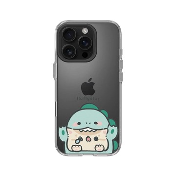 iPhone 16 Pro Clear Case（相機按鈕） 透明 - fluffystar 毛絨絨星人 - 小恐龍Bobo