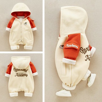 嬰兒連體衣春秋裝可愛超萌3-6個月9新生男女寶寶衣服洋氣外出衣服鑫弘-萌寶童裝可開發票