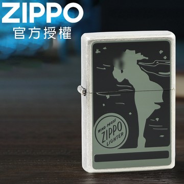 ZIPPO Newtro Windy_MT 經典女郎標誌(仿古銀)防風打火機