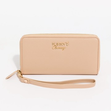 PLAYBOY - 拉鍊長夾 Miss Perfect系列 - 杏色
